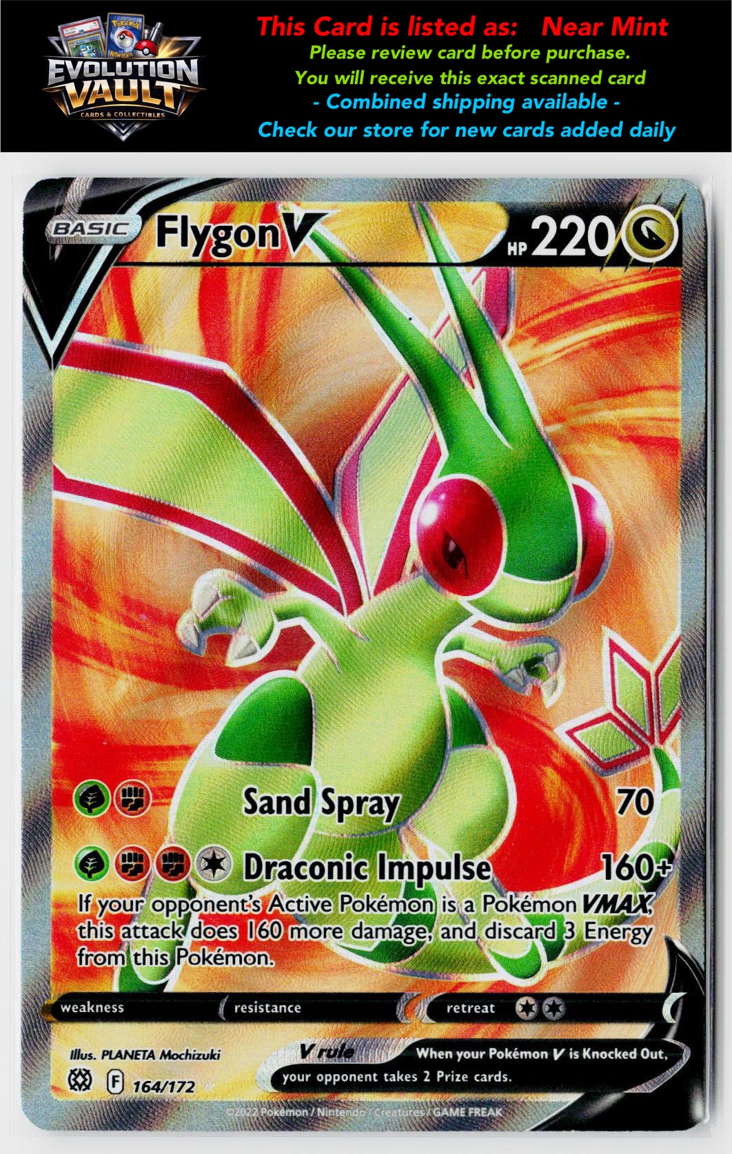 SWSH09: Brilliant Stars #164/172 Flygon V (Full Art)