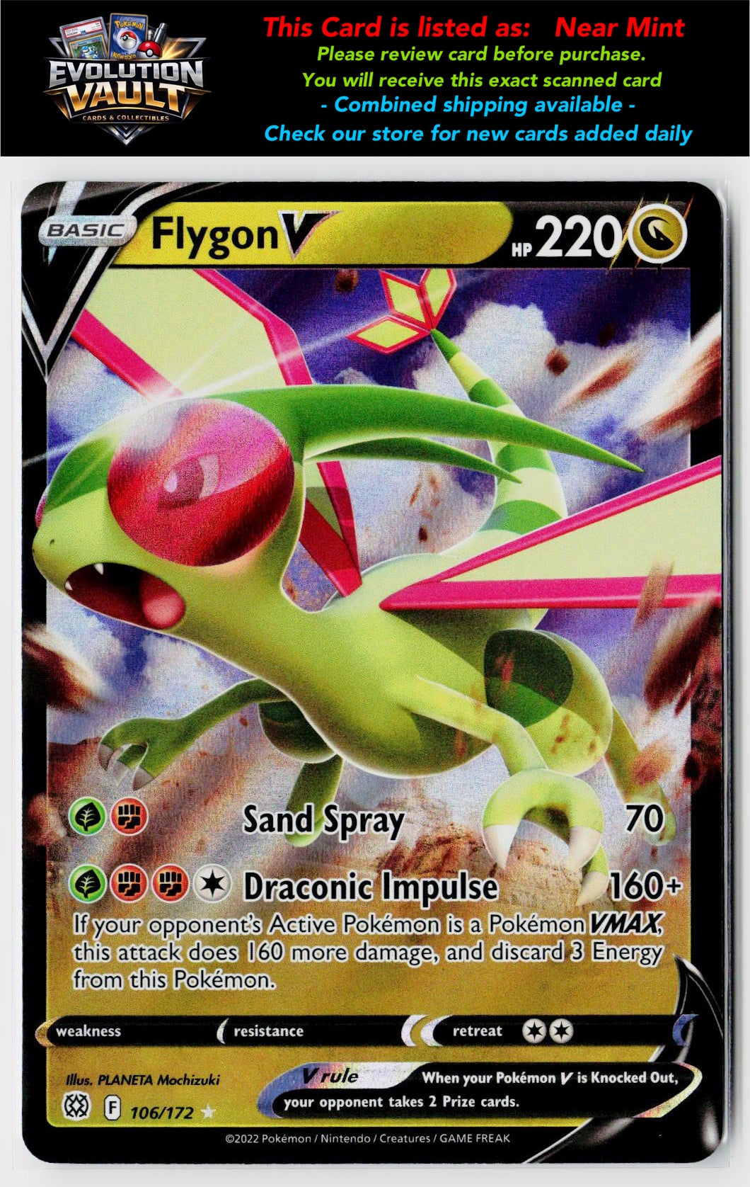 SWSH09: Brilliant Stars #106/172 Flygon V