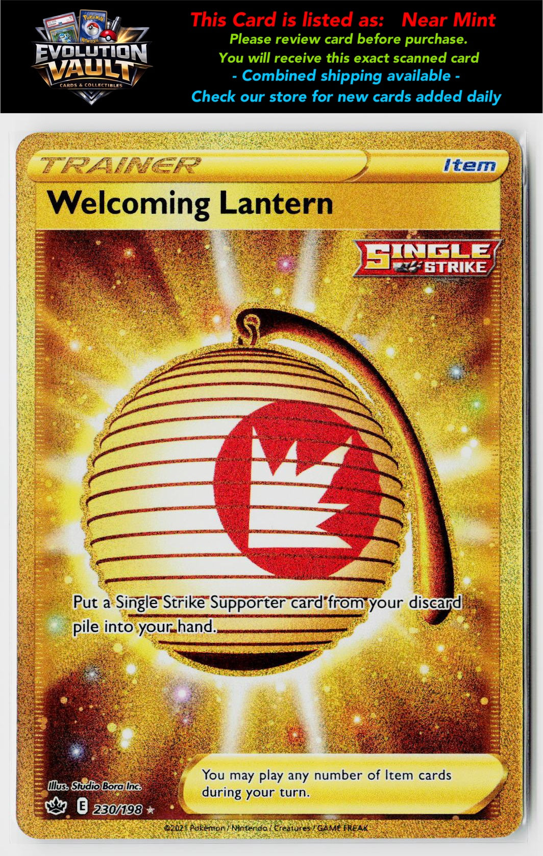 SWSH06: Chilling Reign #230/198 Welcoming Lantern (Secret)