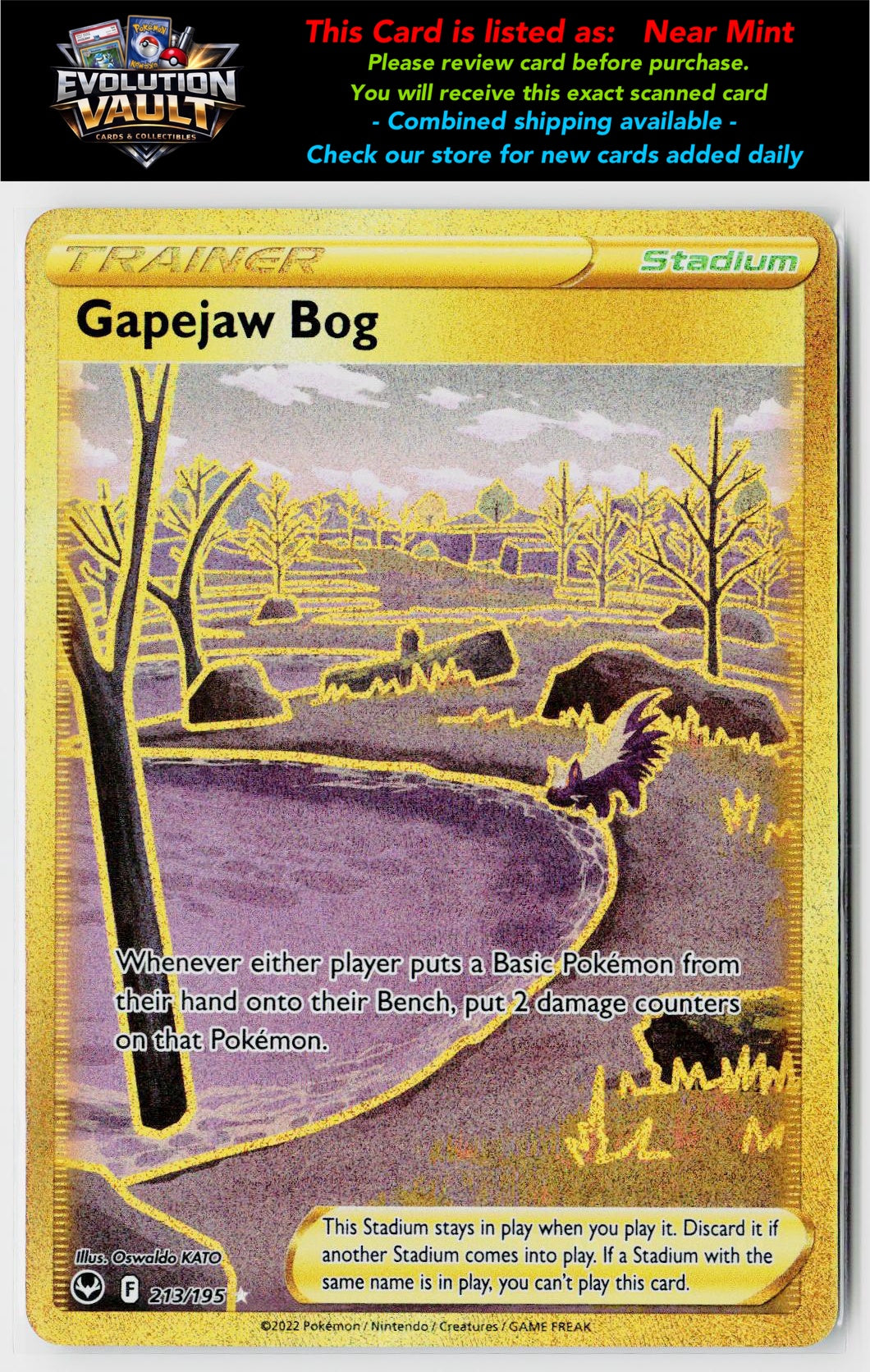 SWSH12: Silver Tempest #213/195 Gapejaw Bog