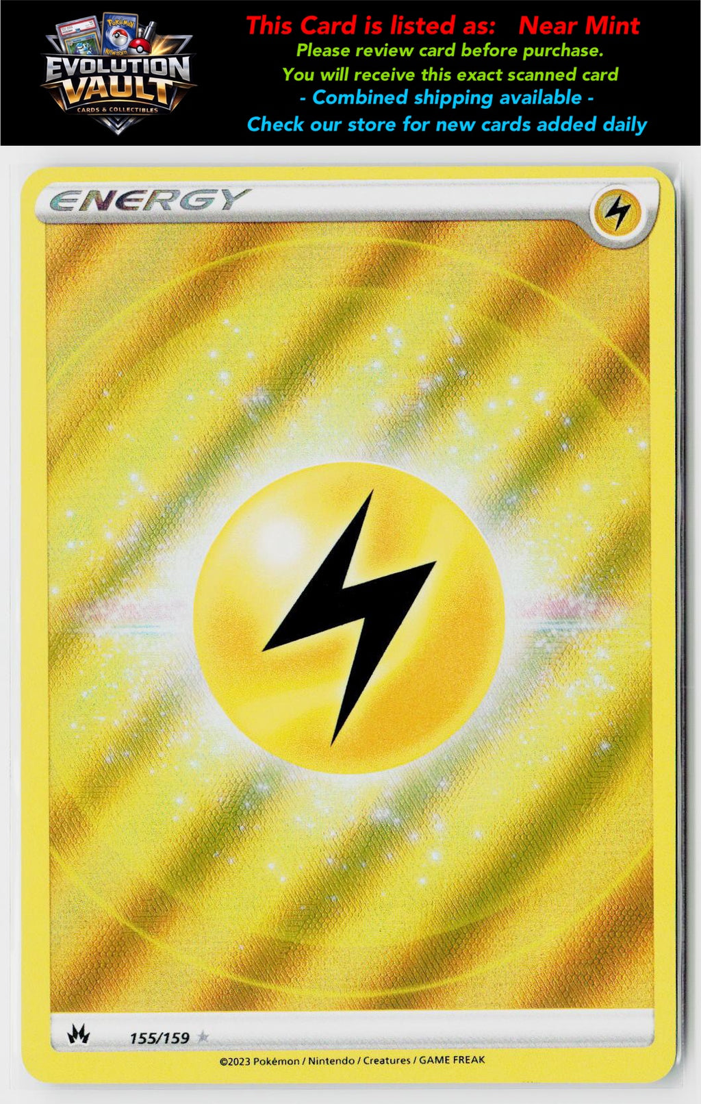 SWSH: Crown Zenith #155/159 Lightning Energy (Texture Full Art)