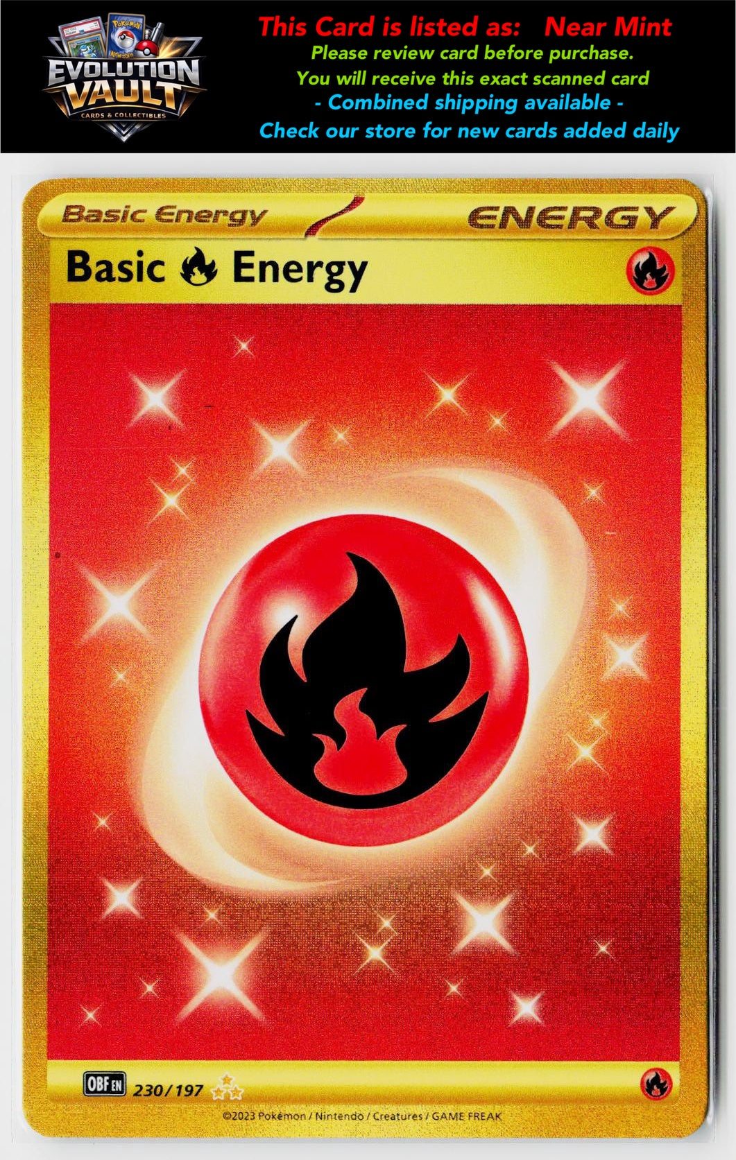 SV03: Obsidian Flames #230/197 Basic Fire Energy