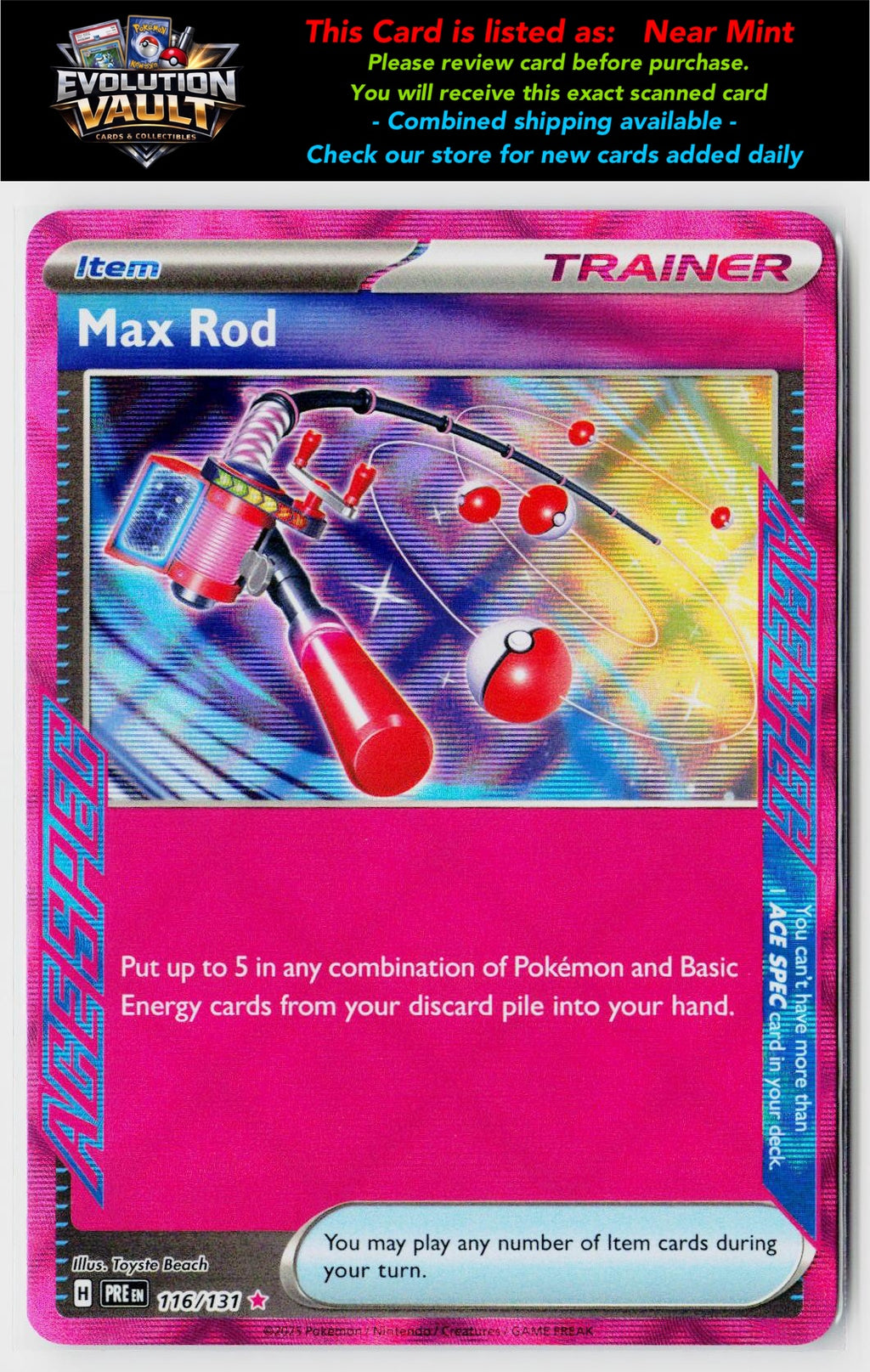 SV: Prismatic Evolutions #116/131 Max Rod