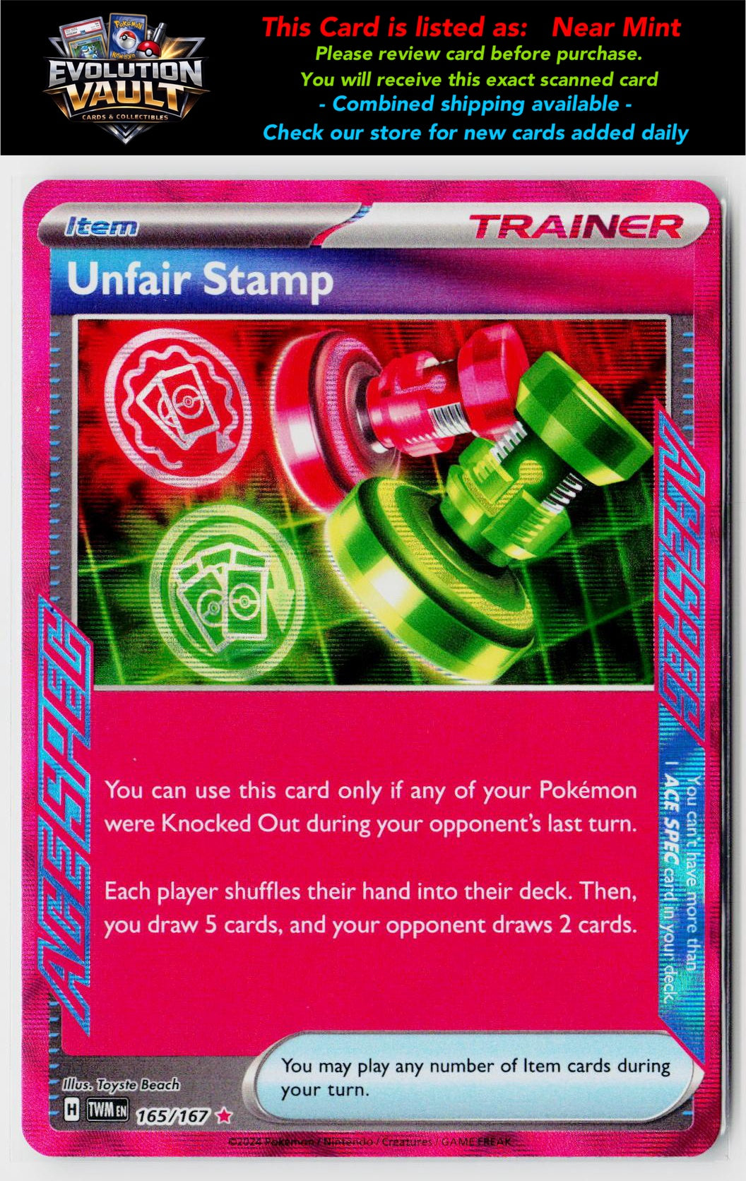 SV06: Twilight Masquerade #165/167 Unfair Stamp