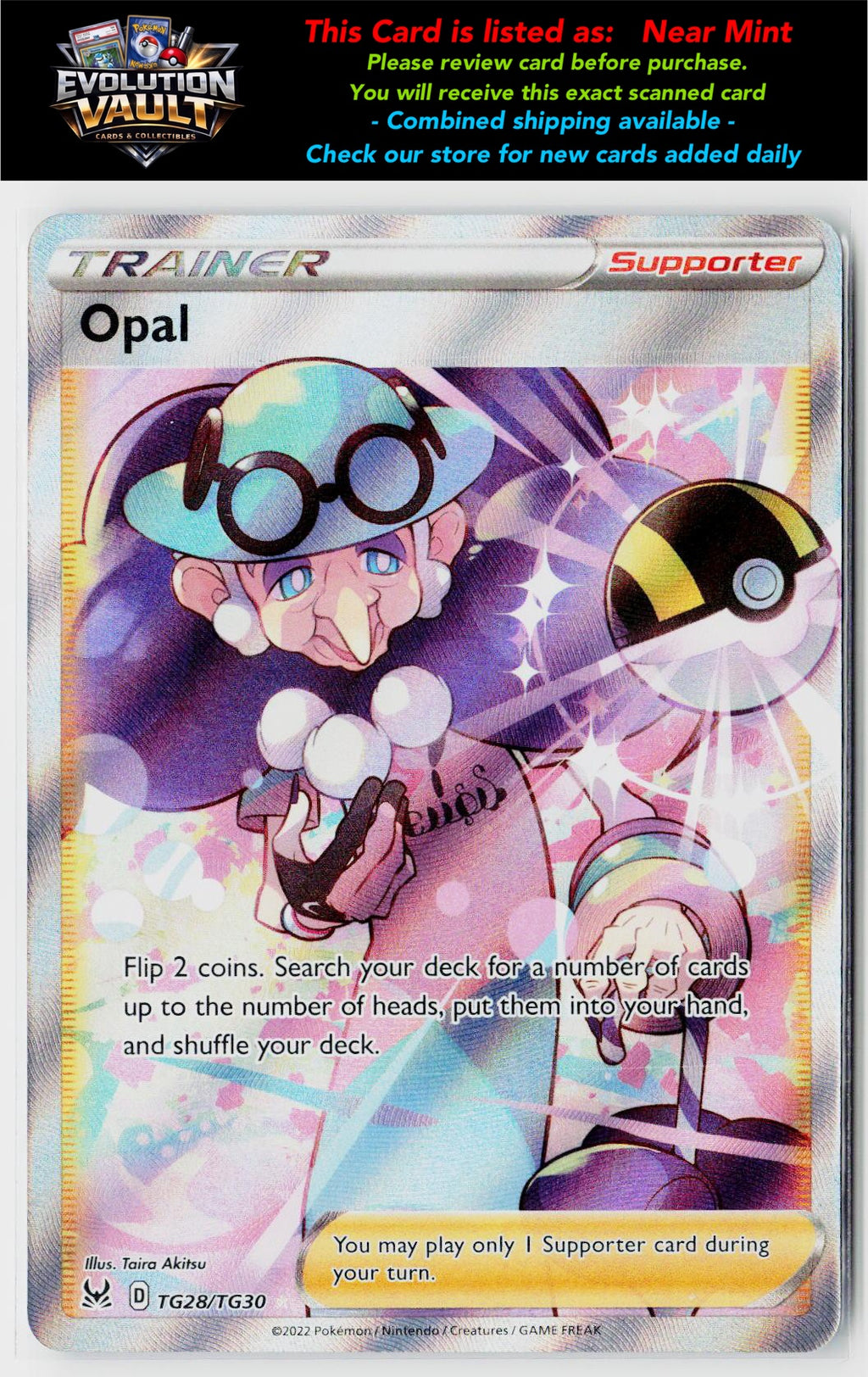 SWSH11: Lost Origin Trainer Gallery #TG28/TG30 Opal