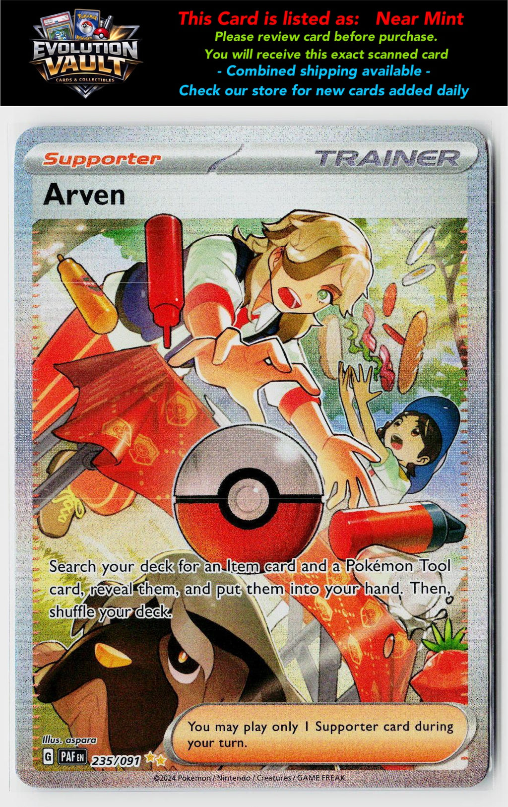 SV: Paldean Fates #235/091 Arven