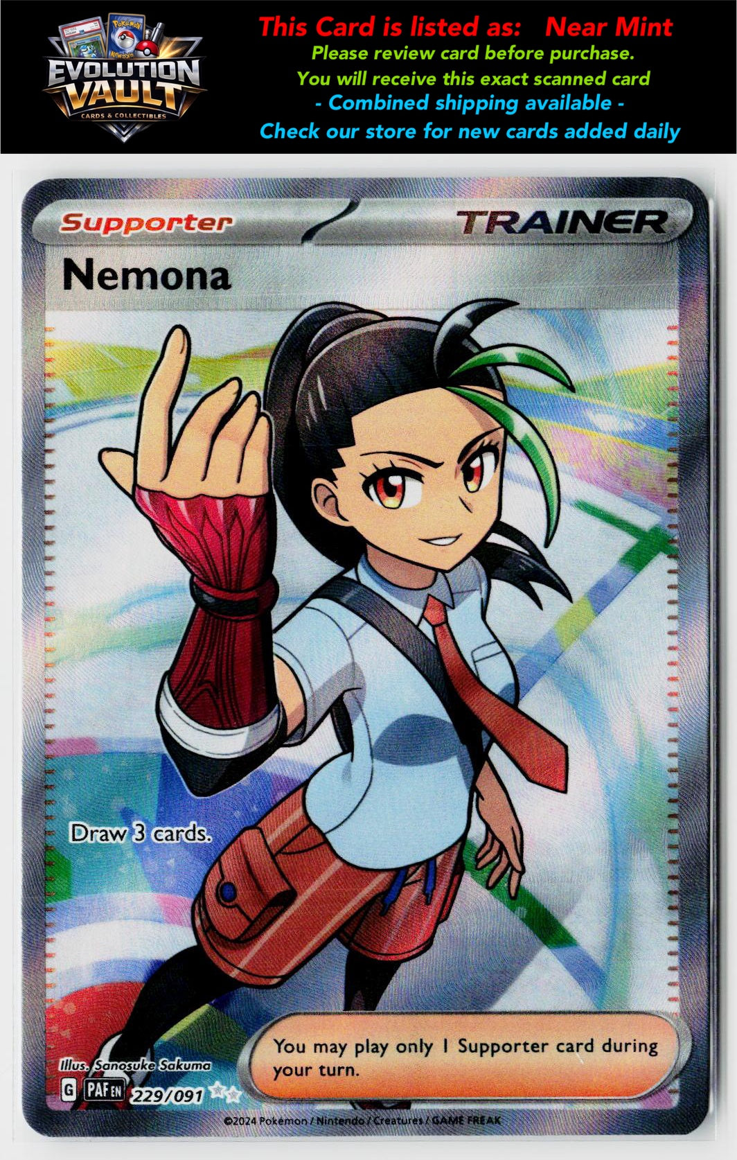 SV: Paldean Fates #229/091 Nemona
