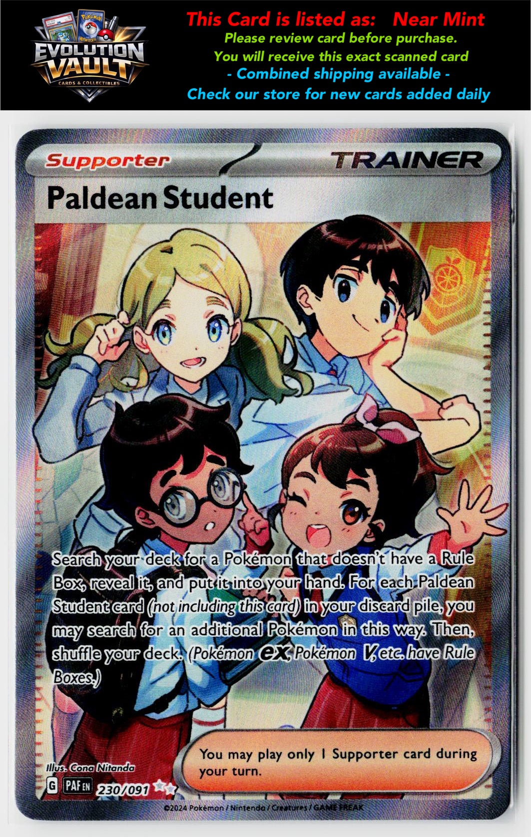 SV: Paldean Fates #230/091 Paldean Student