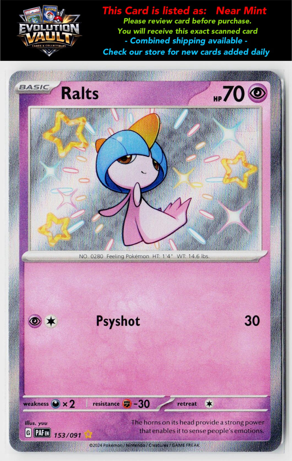 SV: Paldean Fates #153/091 Ralts
