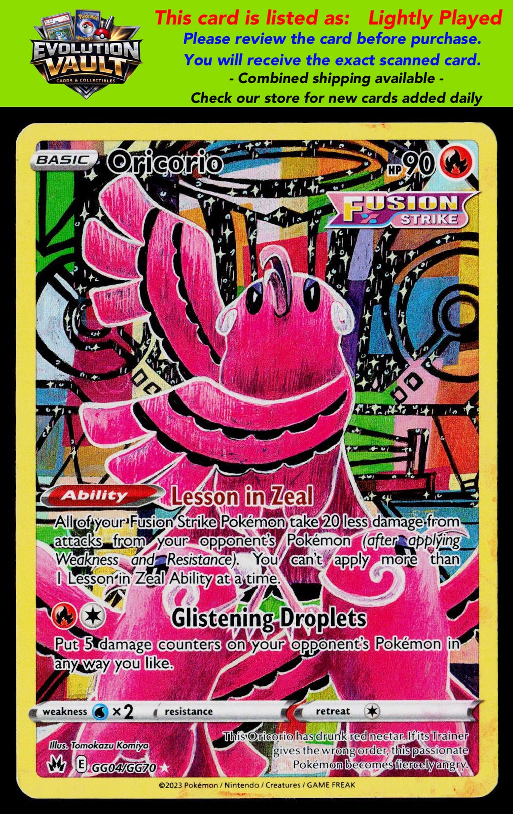 SWSH: Crown Zenith: Galarian Gallery #GG04/GG70 Oricorio (LP)