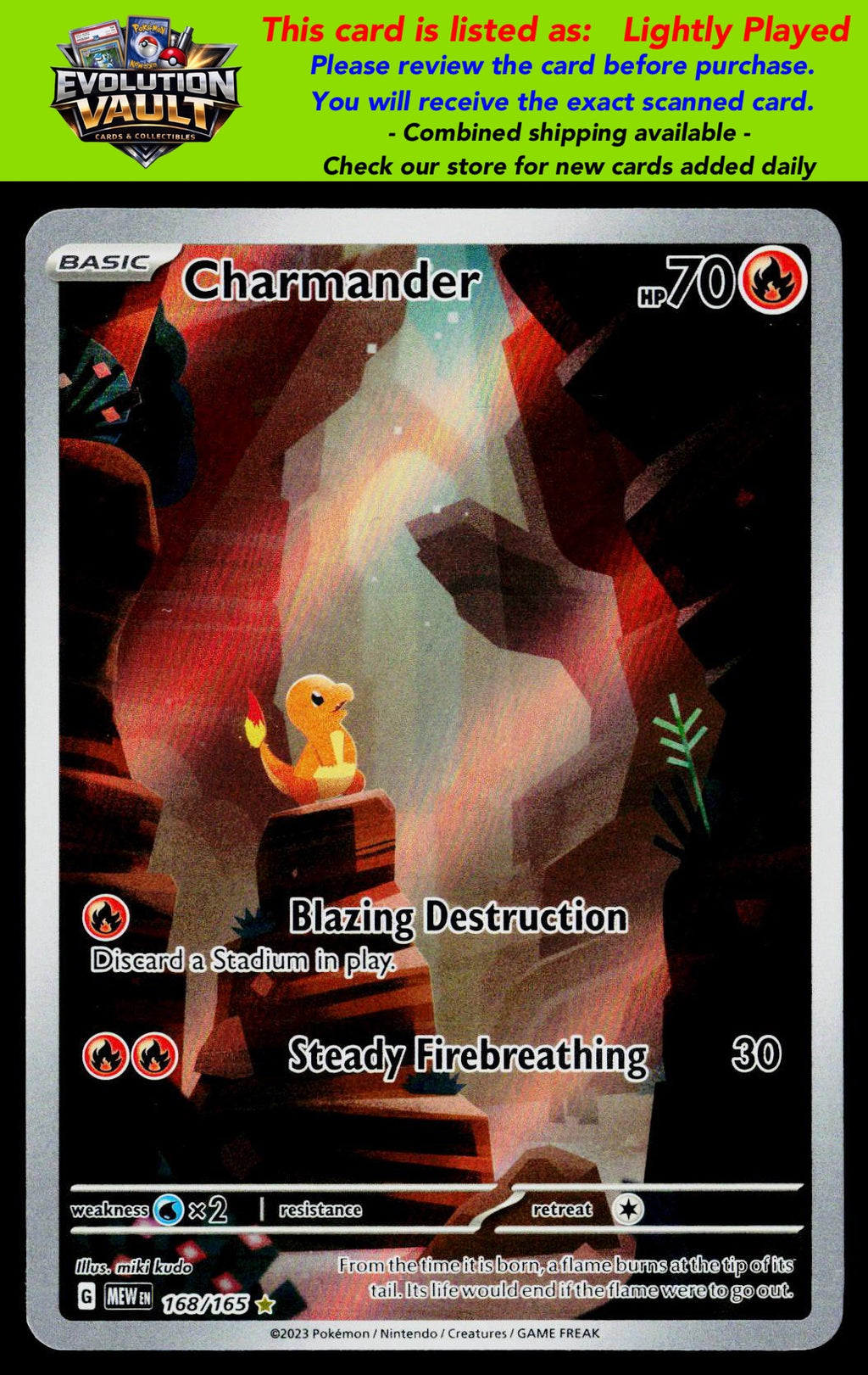 SV: Scarlet & Violet 151 #168/165 Charmander (LP)