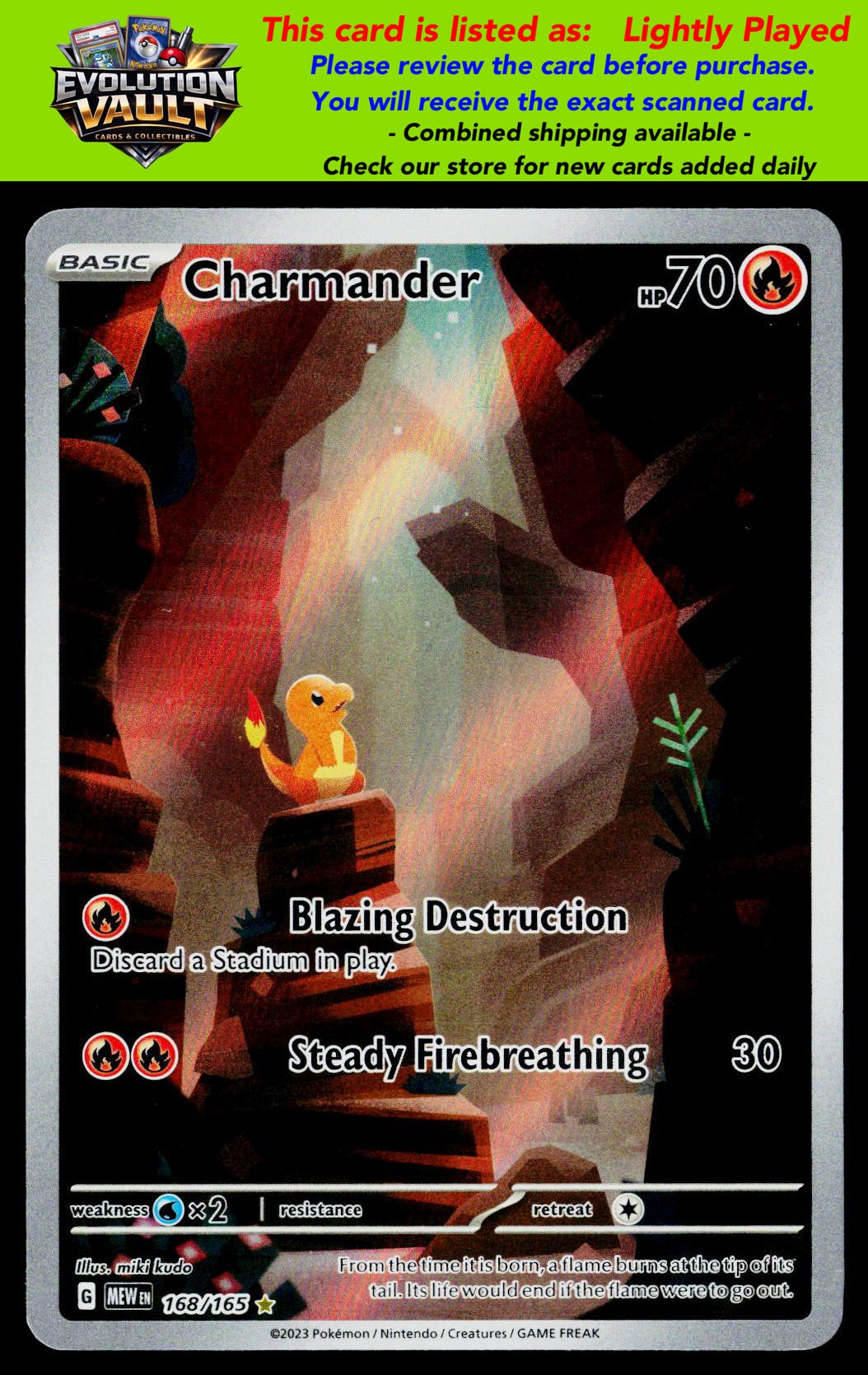 SV: Scarlet & Violet 151 #168/165 Charmander (LP)