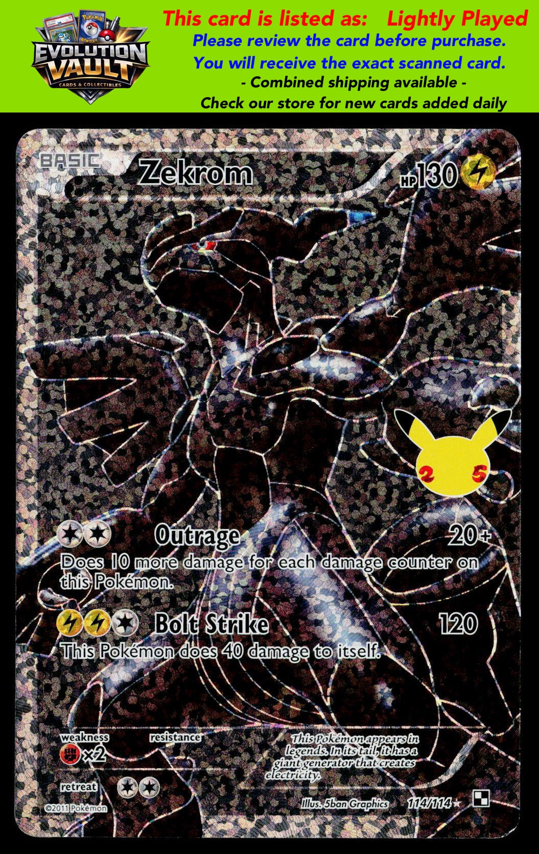 Celebrations: Classic Collection #114/114 Zekrom (LP)