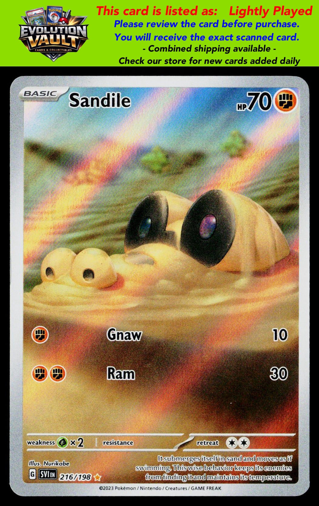SV01: Scarlet & Violet Base Set #216/198 Sandile (LP)