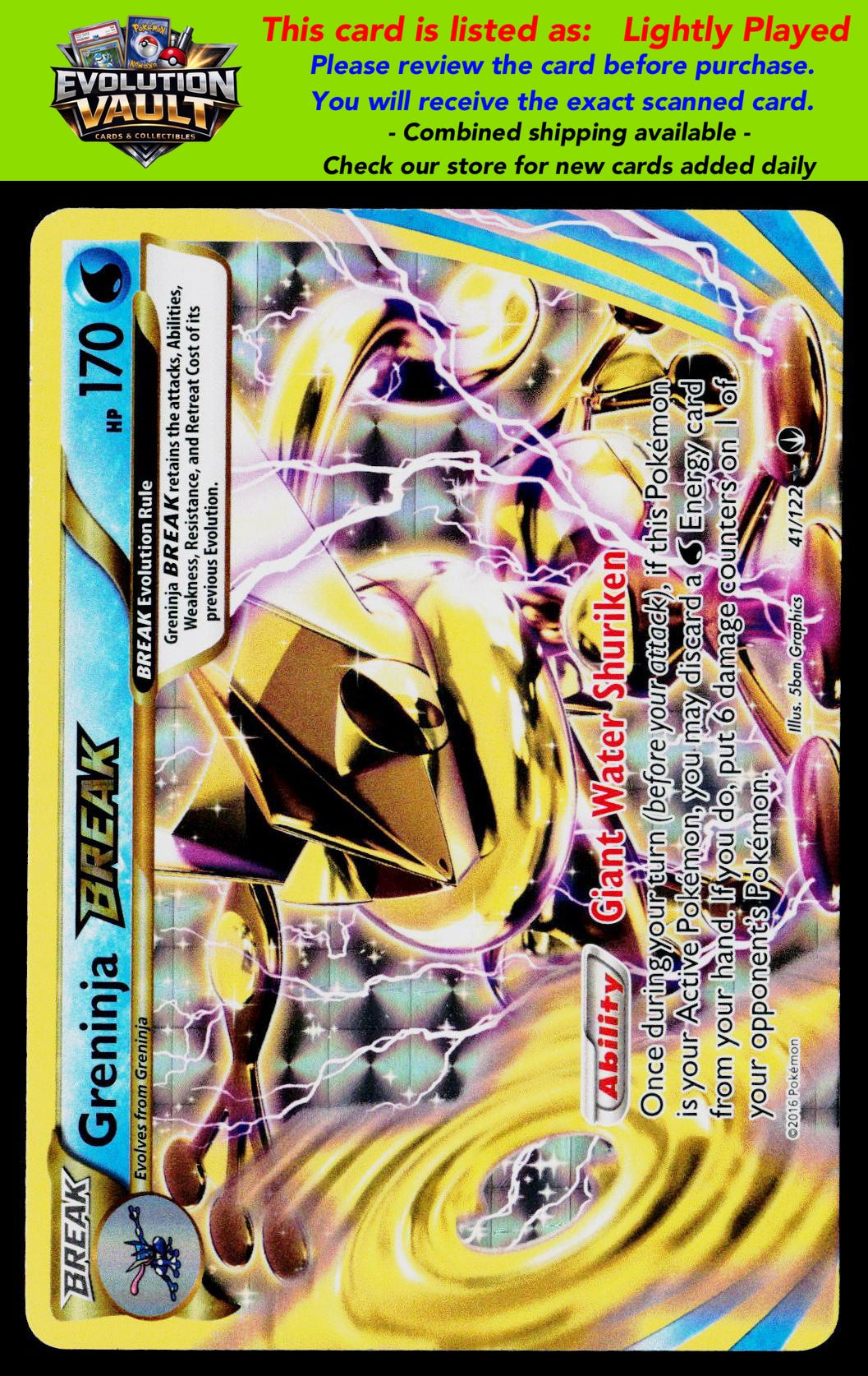 XY - BREAKpoint #41/122 Greninja BREAK (LP)