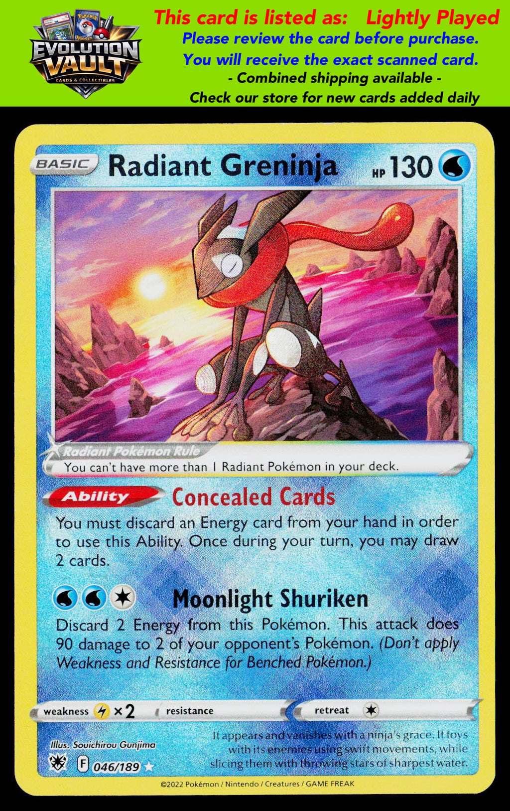 SWSH10: Astral Radiance #046/189 Radiant Greninja (LP)