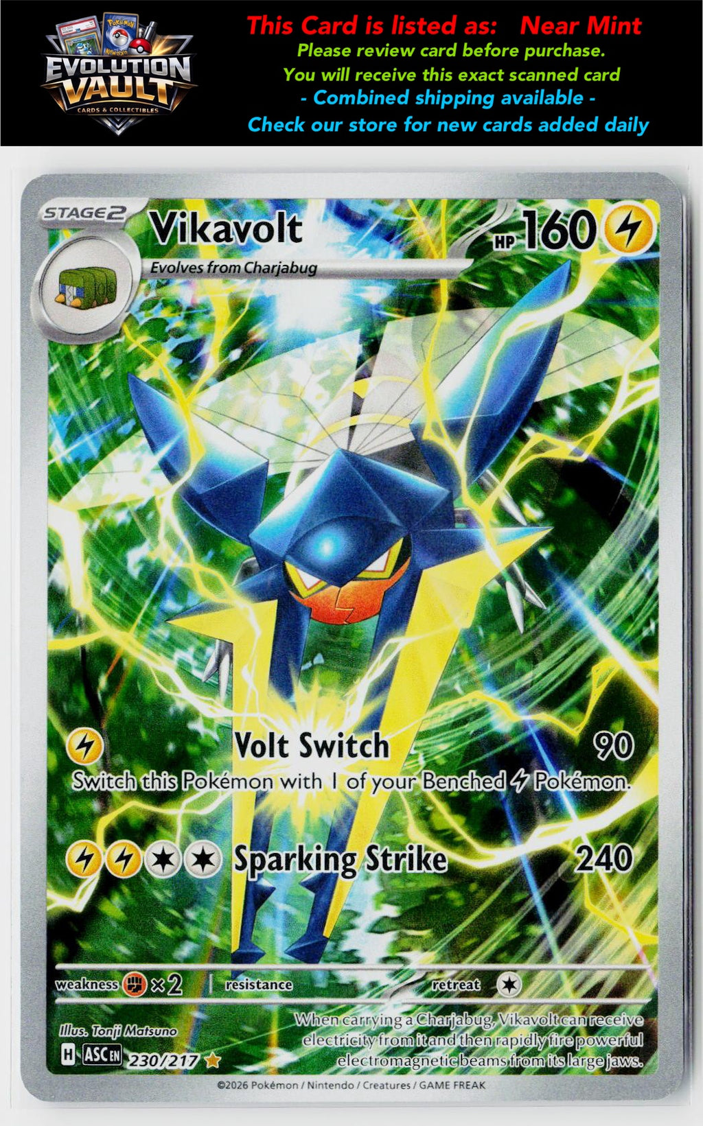 ME: Ascended Heroes #230/217 Vikavolt