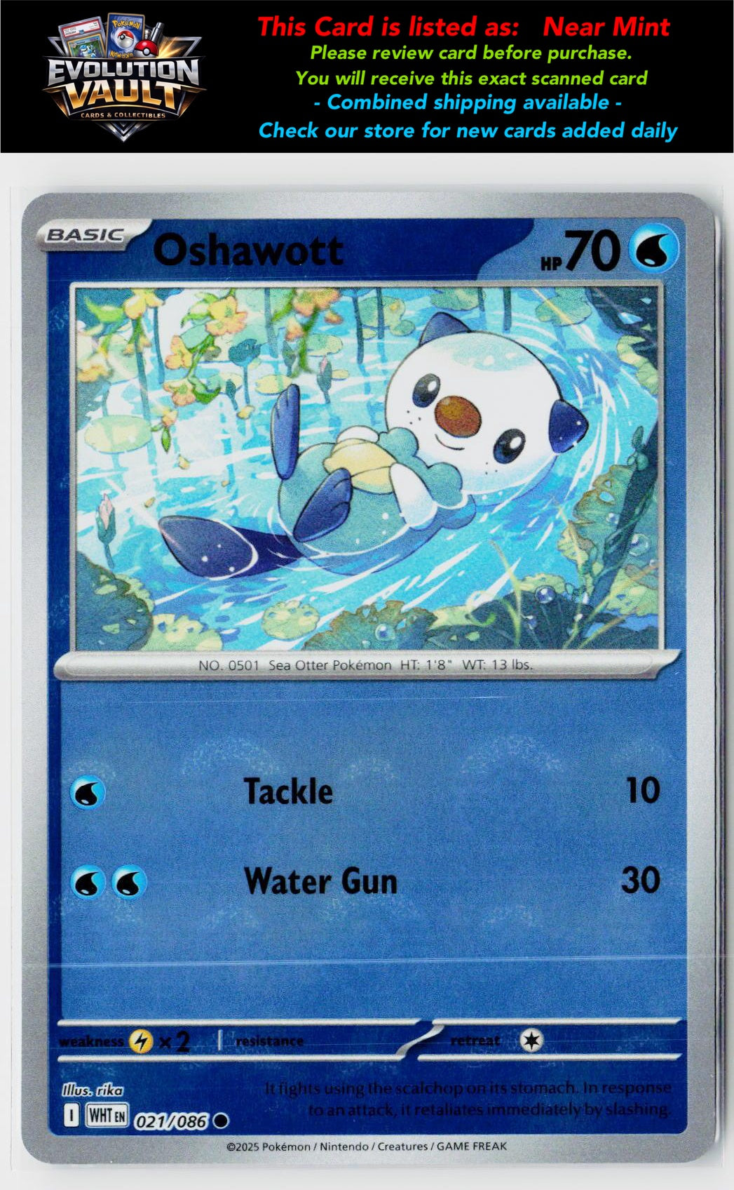 SV: White Flare #021/086 Oshawott (Poke Ball Pattern)