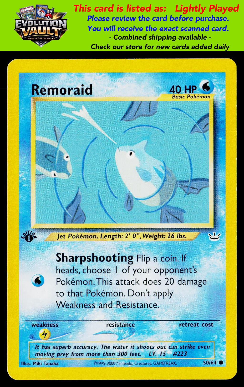 Neo Revelation #50/64 Remoraid 1st Edition (LP)