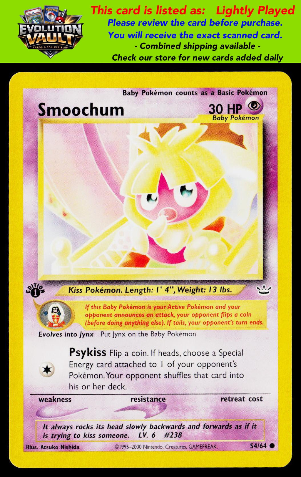 Neo Revelation #54/64 Smoochum 1st Edition (LP)