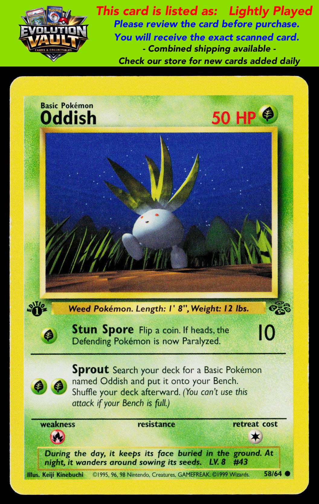 Jungle #58/64 Oddish 1st Edition (LP)
