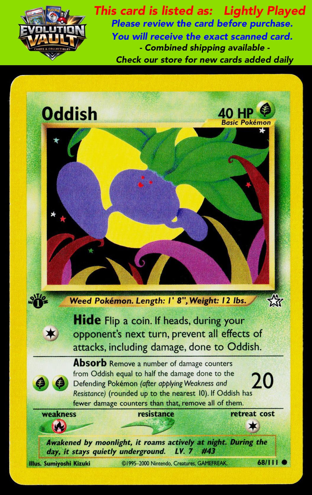 Neo Genesis #068/111 Oddish 1st Edition (LP)