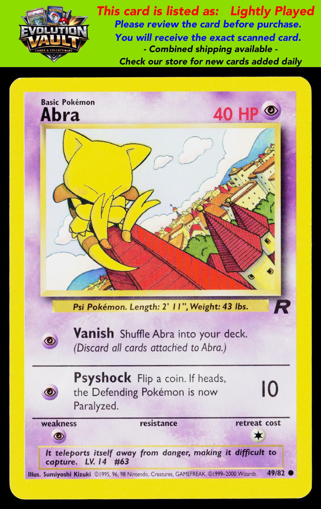 Team Rocket #49/82 Abra (LP)