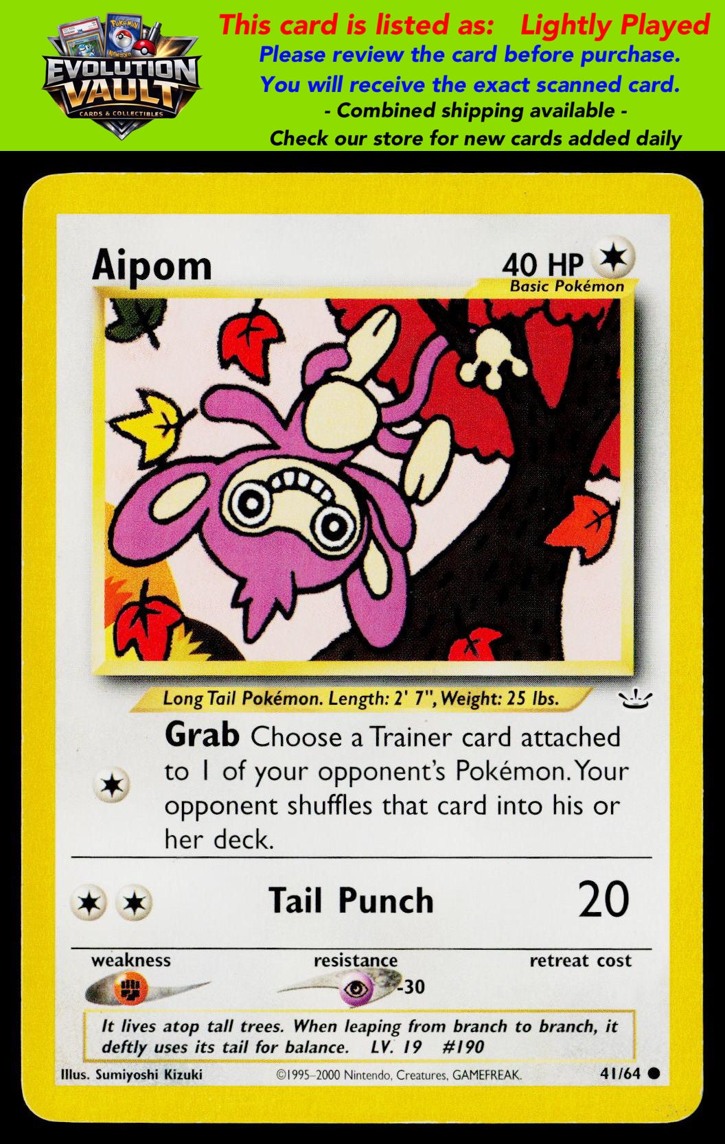 Neo Revelation #41/64 Aipom (LP)