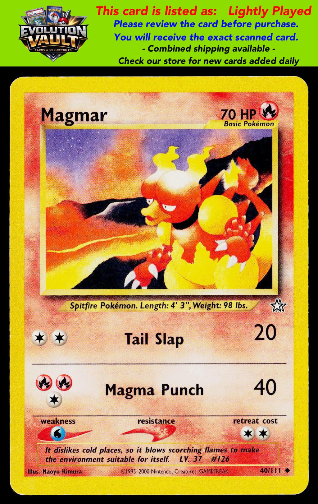 Neo Genesis #040/111 Magmar (LP)