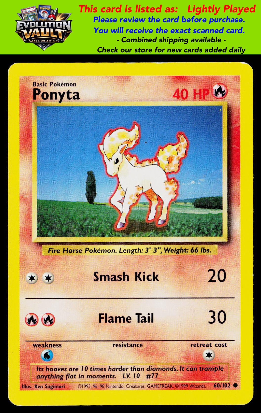 Base Set #060/102 Ponyta (LP)