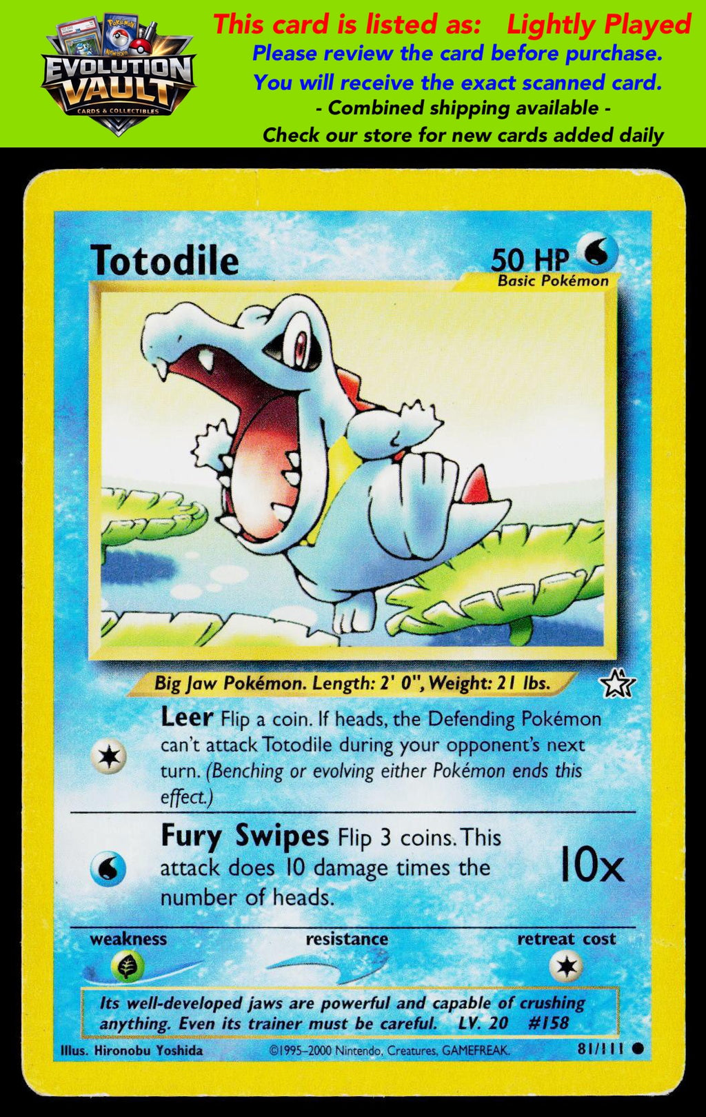 Neo Genesis #081/111 Totodile (LP)