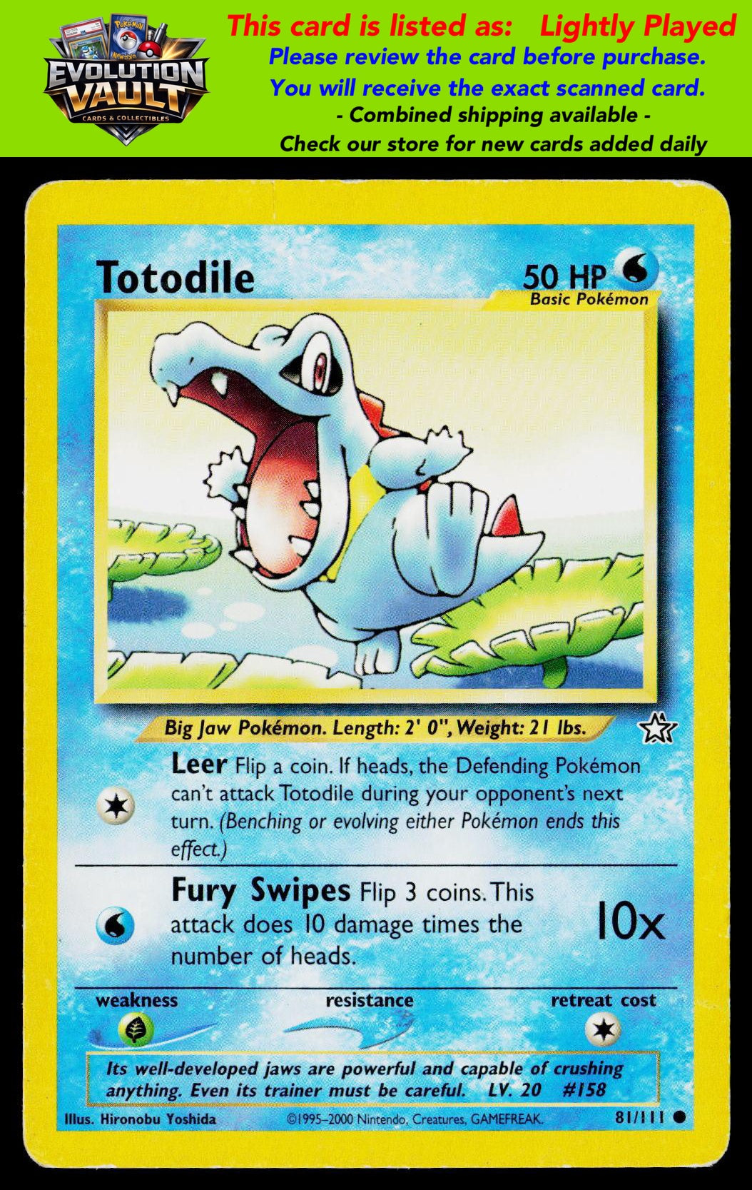 Neo Genesis #081/111 Totodile (LP)