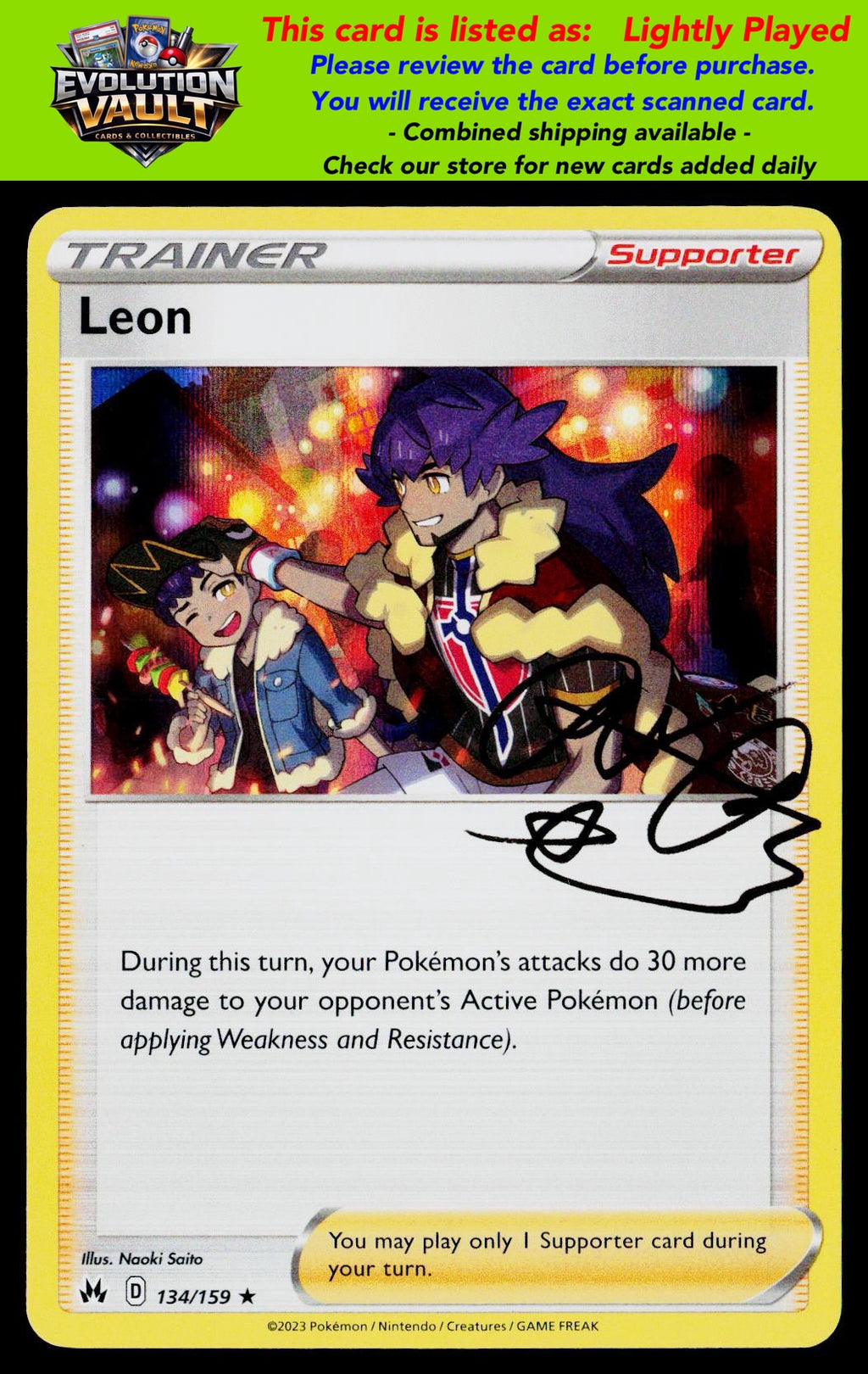 SWSH: Crown Zenith #134/159 Leon (LP)