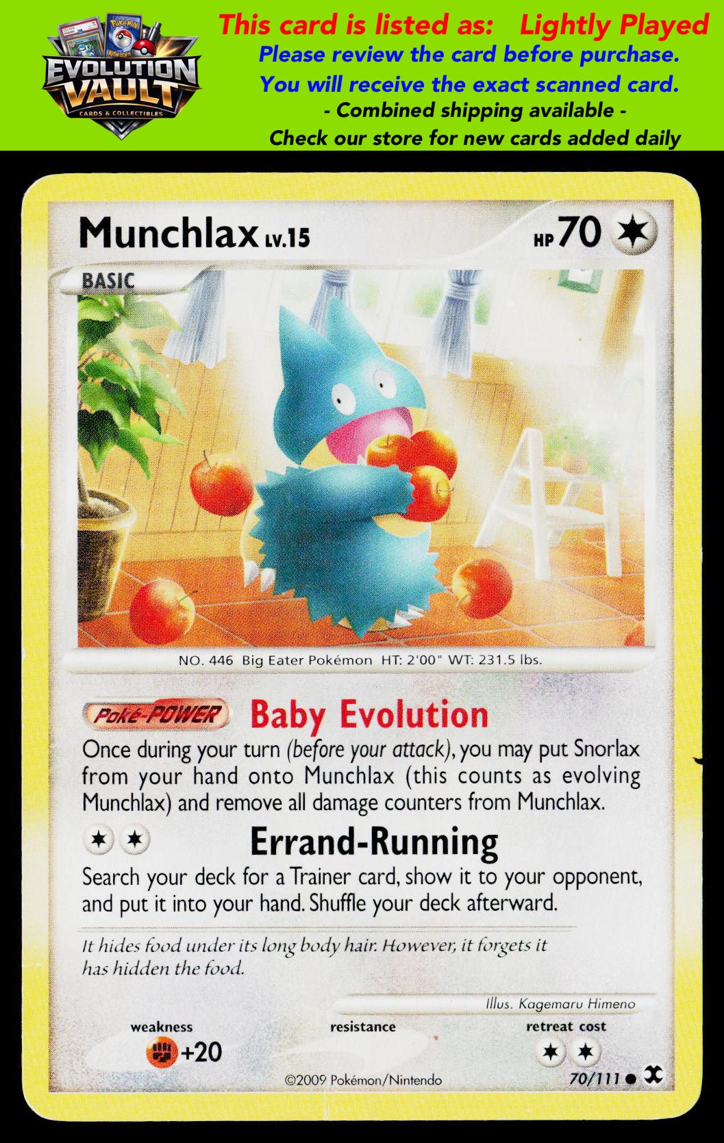 Rising Rivals #70/111 Munchlax (LP)