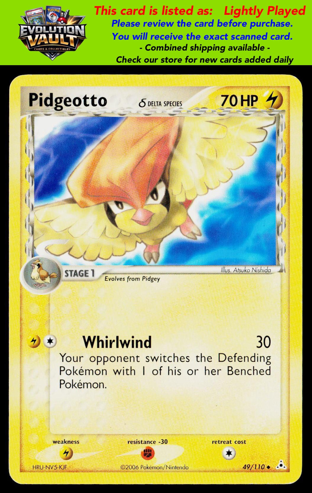Holon Phantoms #49/110 Pidgeotto (Delta Species) (LP)