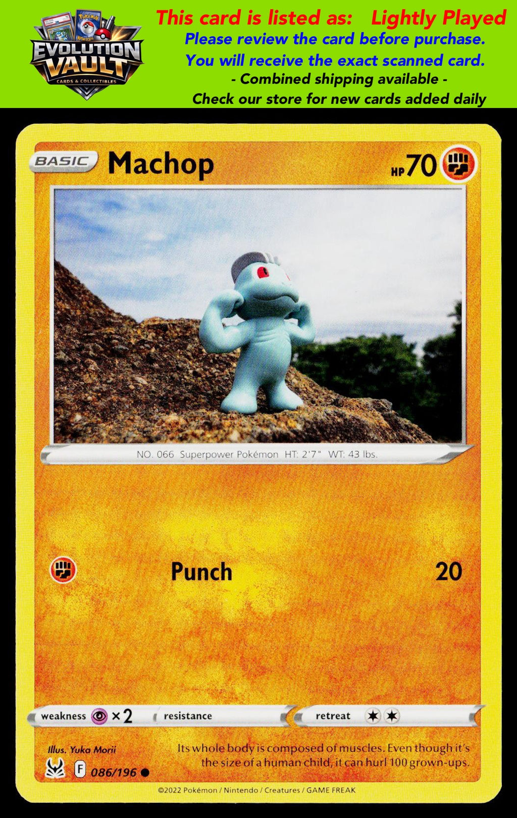 SWSH11: Lost Origin #086/196 Machop (LP)