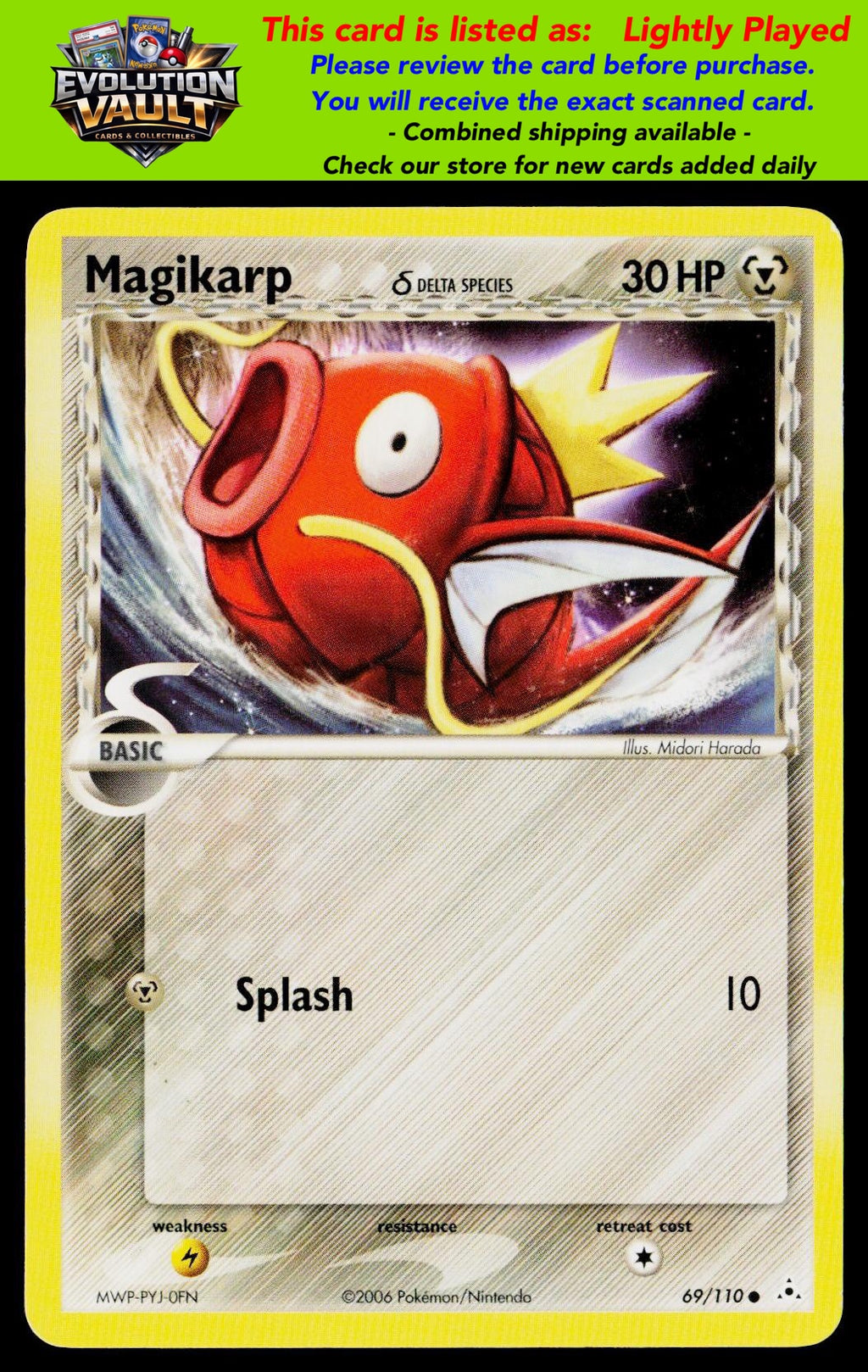 Holon Phantoms #69/110 Magikarp (Delta Species) (LP)