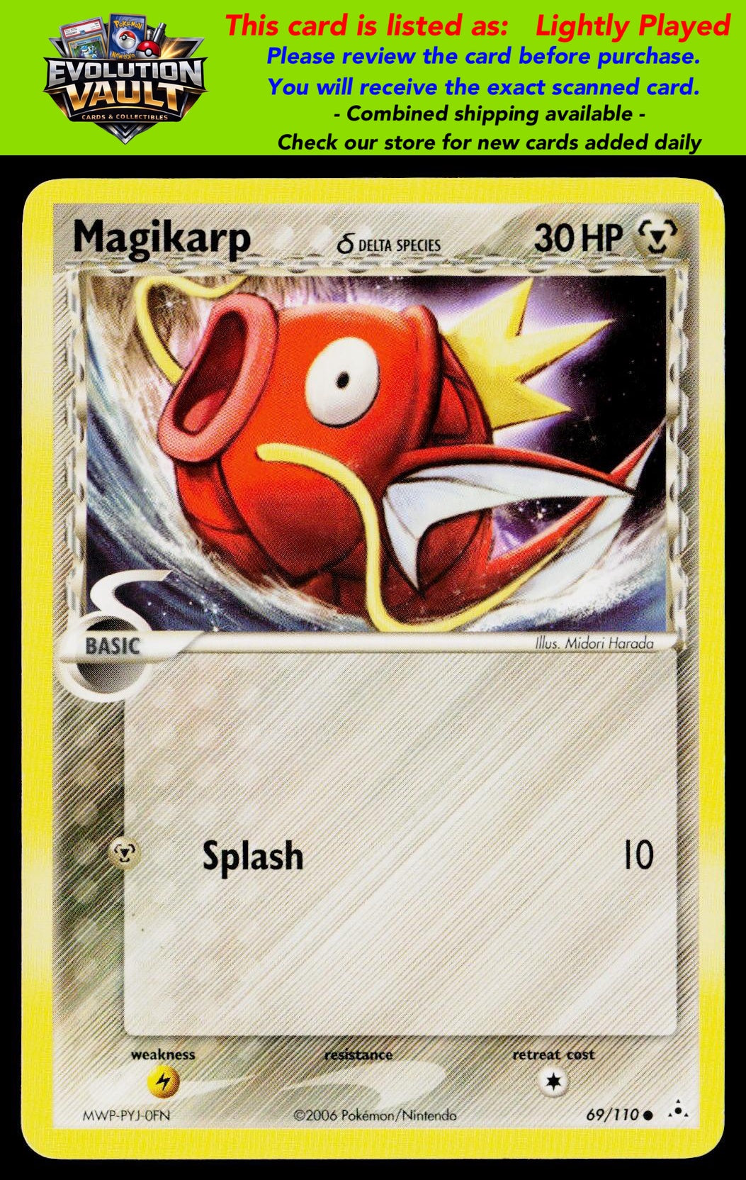 Holon Phantoms #69/110 Magikarp (Delta Species) (LP)