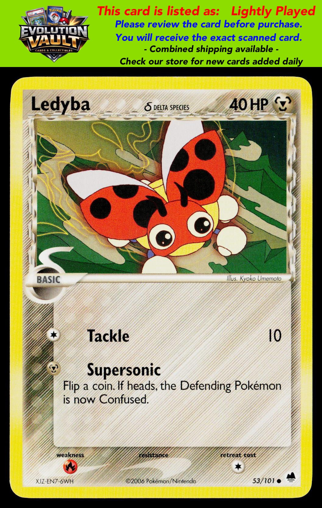 Dragon Frontiers #53/101 Ledyba (Delta Species) (LP)