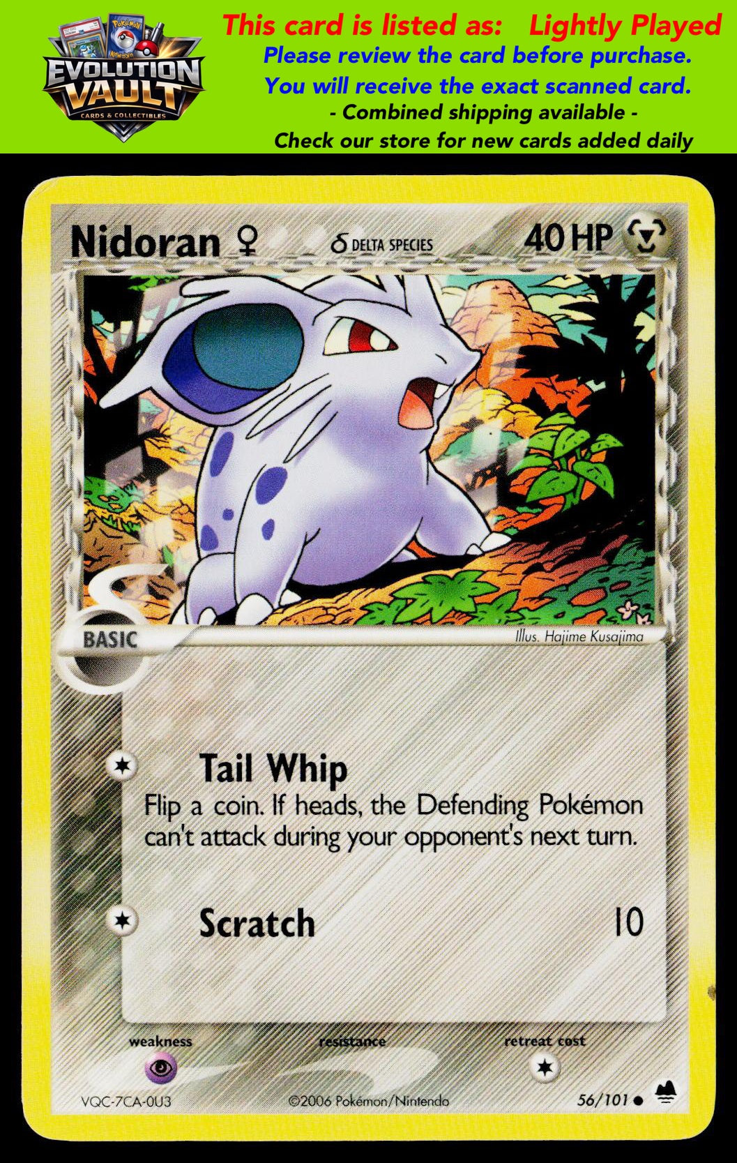 Dragon Frontiers #56/101 Nidoran F (Delta Species) (LP)