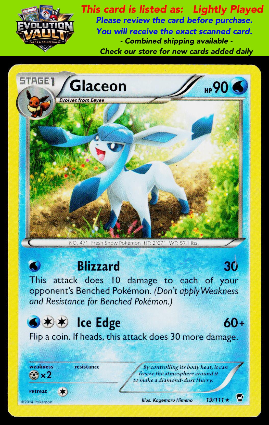 XY - Furious Fists #19/111 Glaceon (LP)