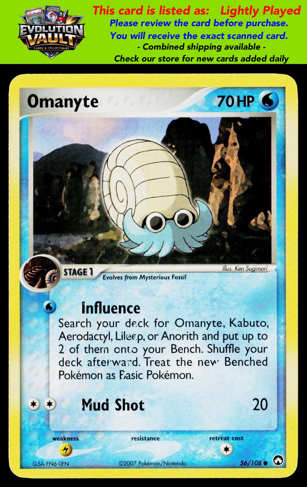 Power Keepers #56/108 Omanyte (LP)
