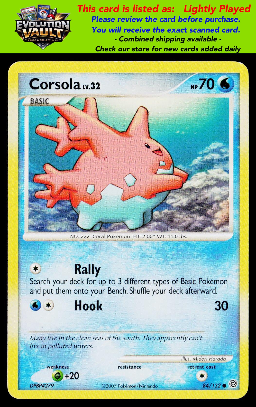 Secret Wonders #84/132 Corsola (LP)