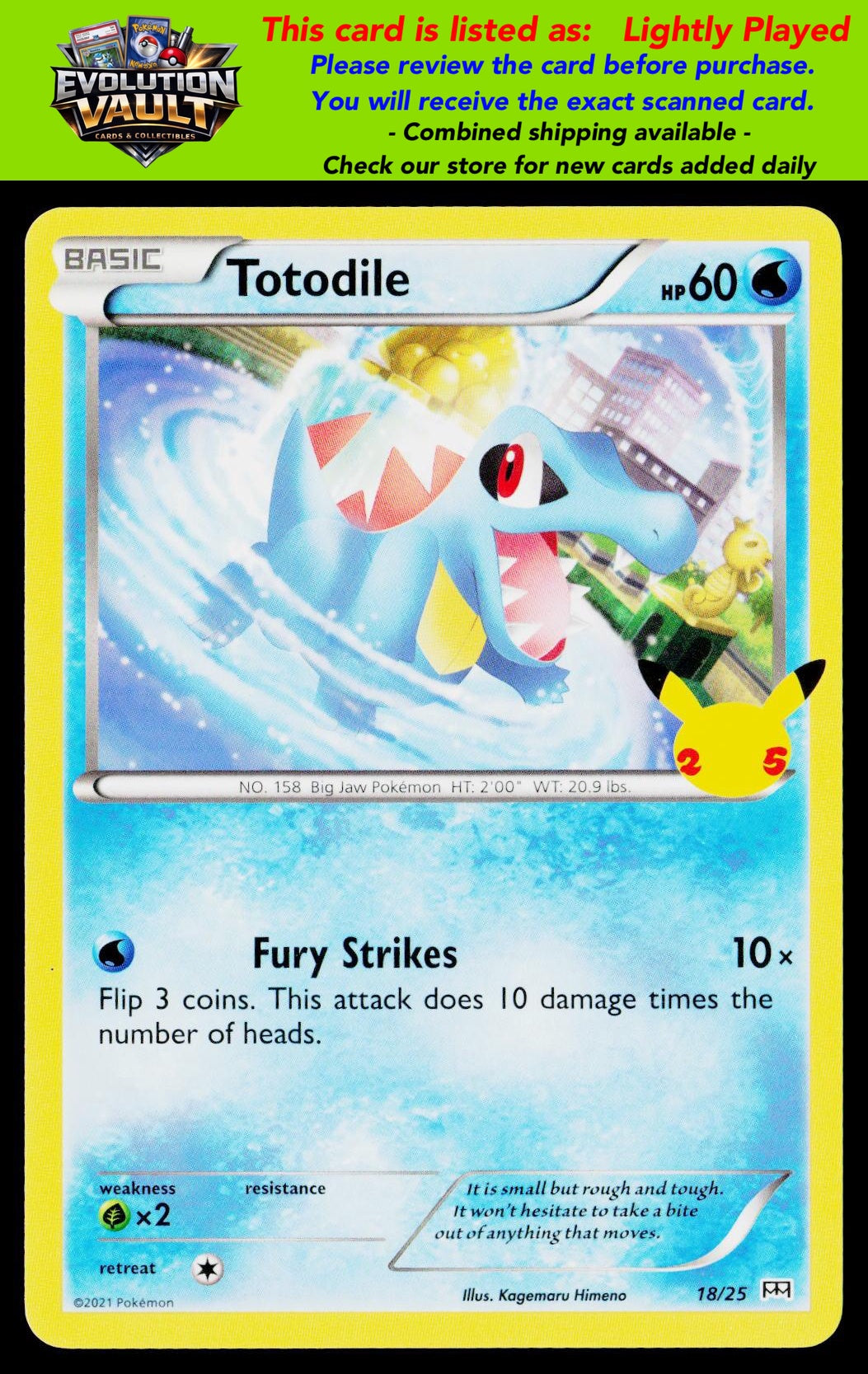 McDonald's 25th Anniversary Promos #018/025 Totodile (LP)