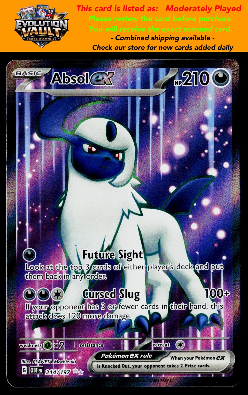 SV03: Obsidian Flames #214/197 Absol ex (MP)