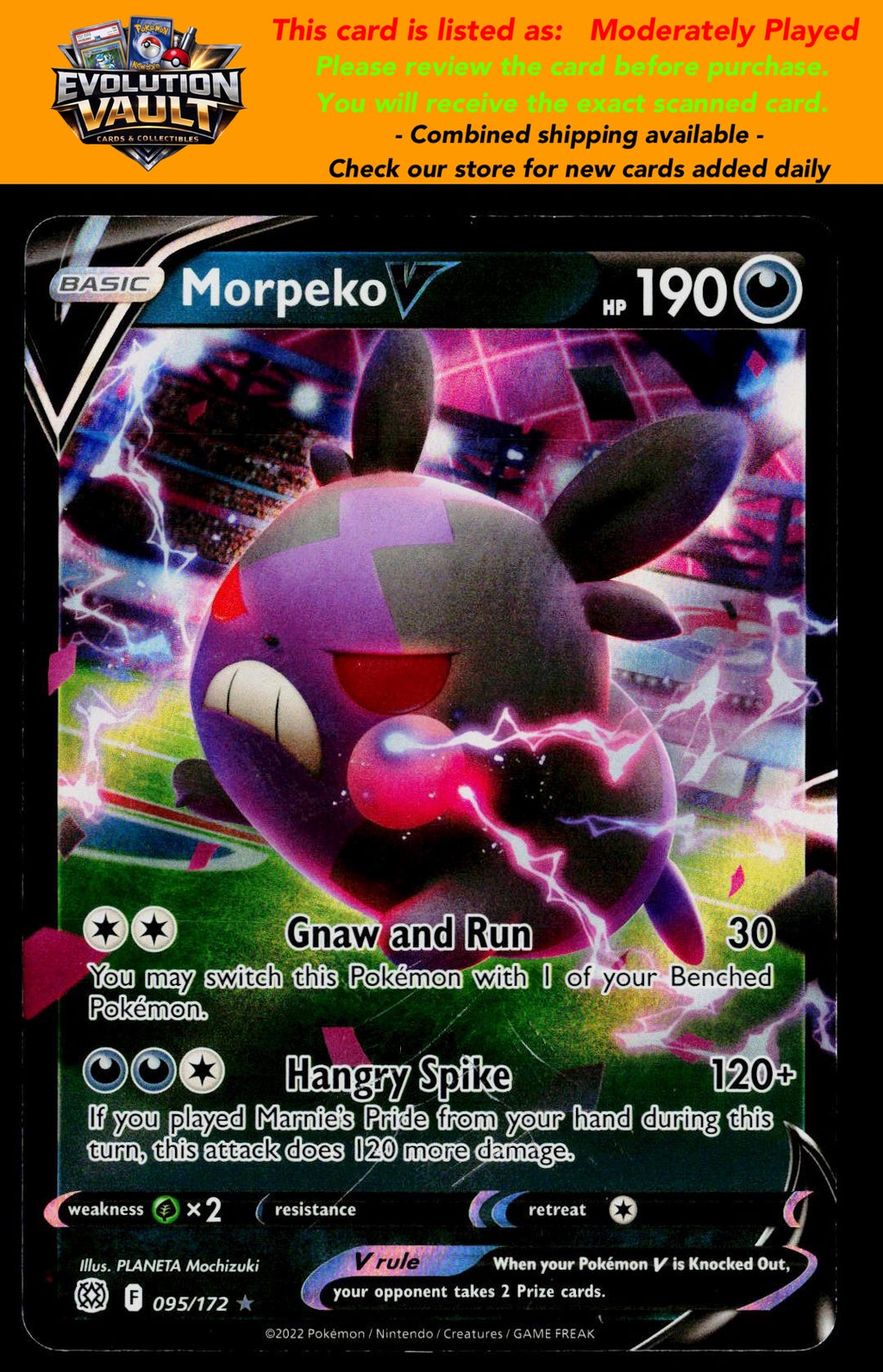 SWSH09: Brilliant Stars #095/172 Morpeko V (MP)