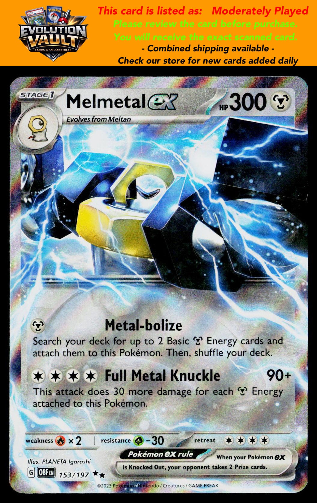 SV03: Obsidian Flames #153/197 Melmetal ex (MP)
