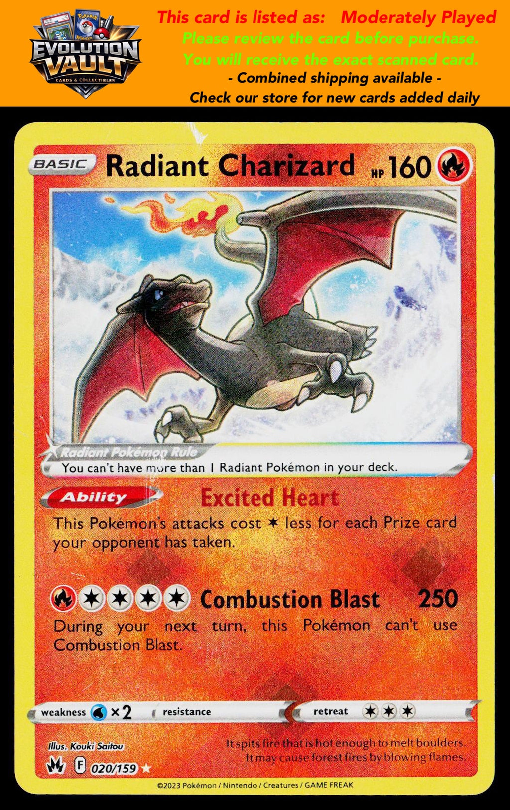 SWSH: Crown Zenith #020/159 Radiant Charizard (MP)