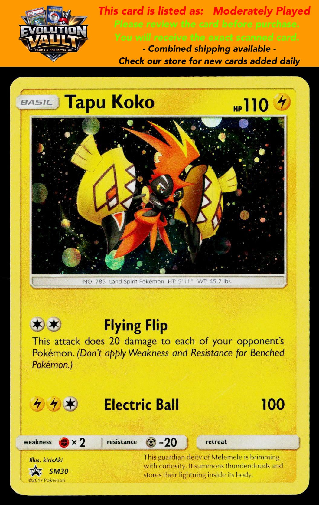 SM Promos #SM30 Tapu Koko (MP)