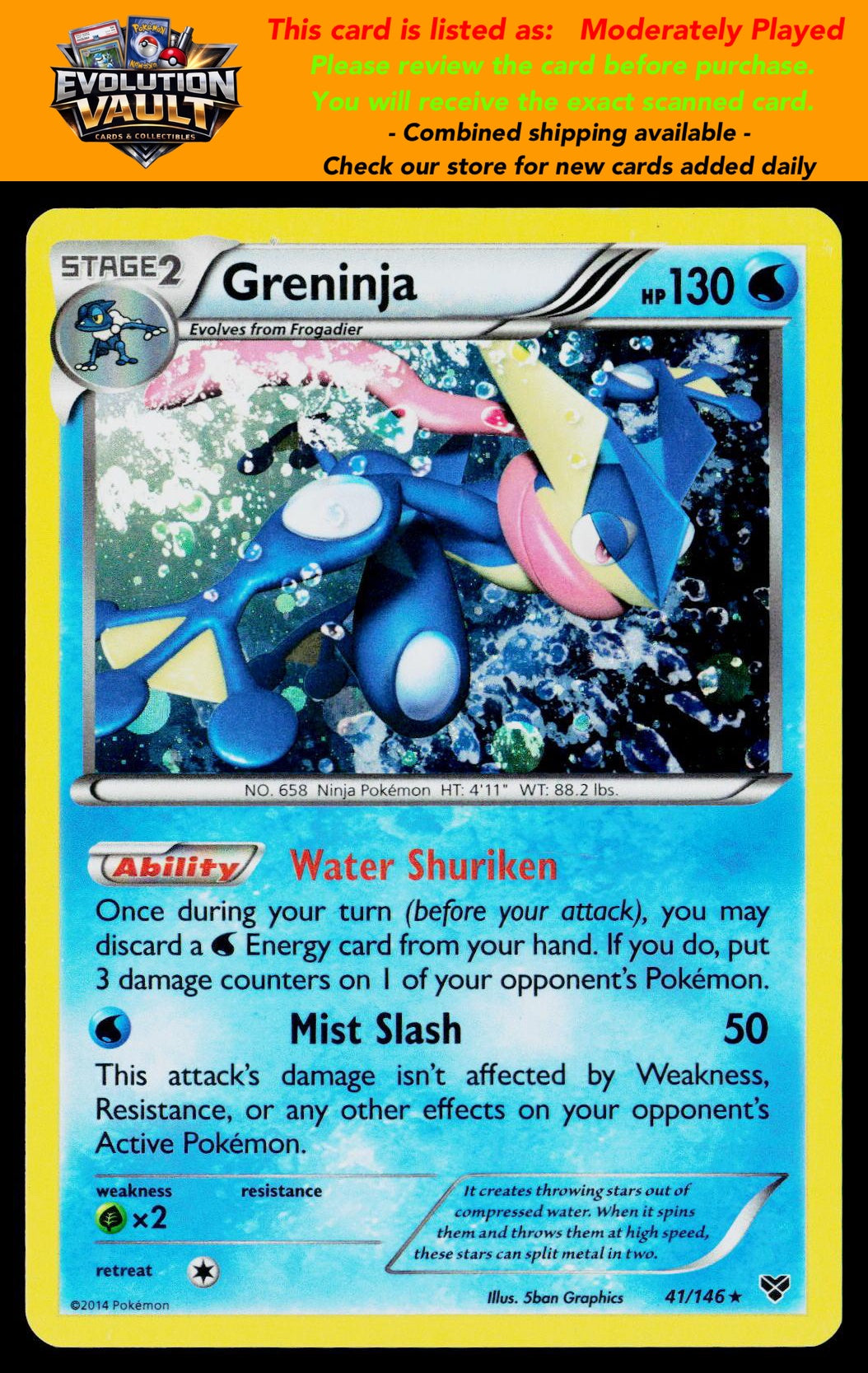 XY Base Set #41/146 Greninja (MP)